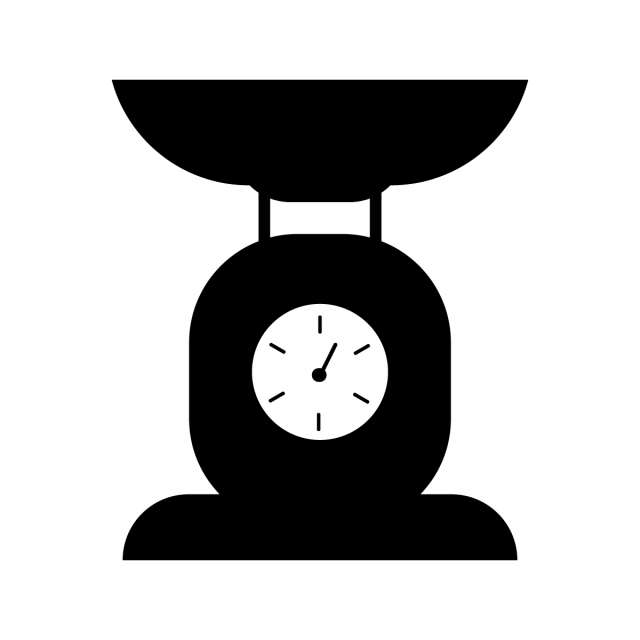 640x640 Kitchen Scale Icon, Background, Flat, White Png And Vector