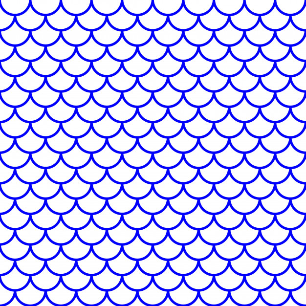 626x626 Girlish Fish Scale Pattern Vector Illustration Vector Premium