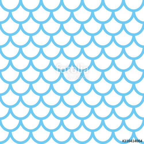500x500 Mermaid Seamless Pattern Fish Scale Background Blue Texture