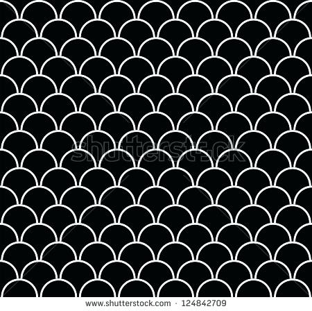 450x448 Fish Scale Pattern Fish Scales Black And White Seamless Pattern