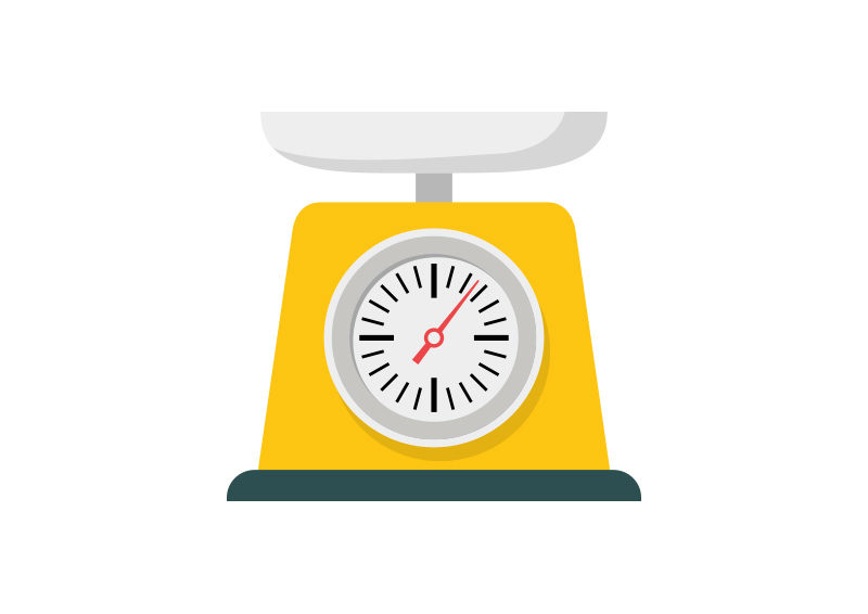 800x566 Kitchen Scale Flat Vector