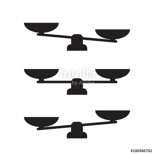 500x500 Scale Icon Vector Scale Vector Sign Isolated Stock Image