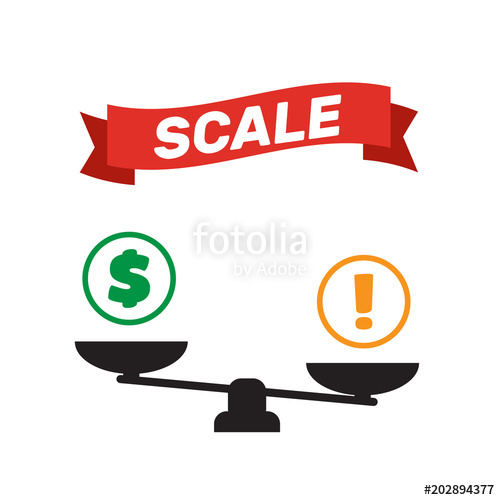 500x500 Scale Icon Vector Scale Vector Sign Isolated Balance Scale Sign