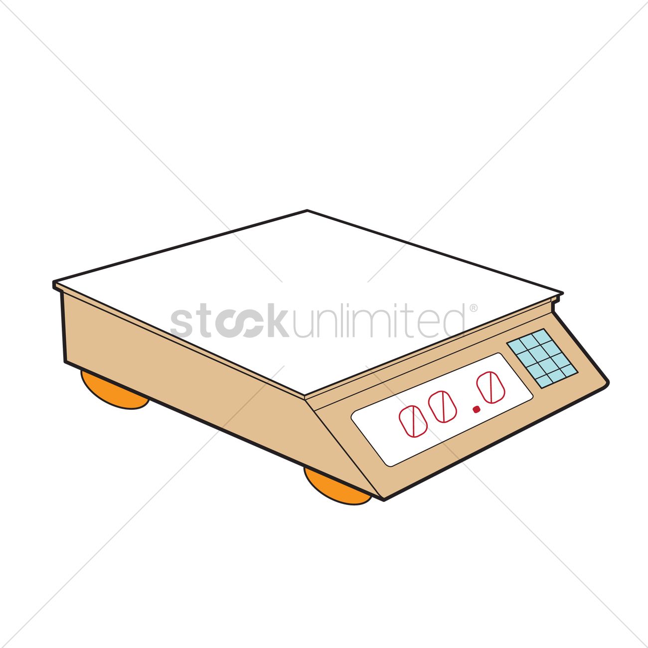 1300x1300 Digital Weighing Scale Vector Image