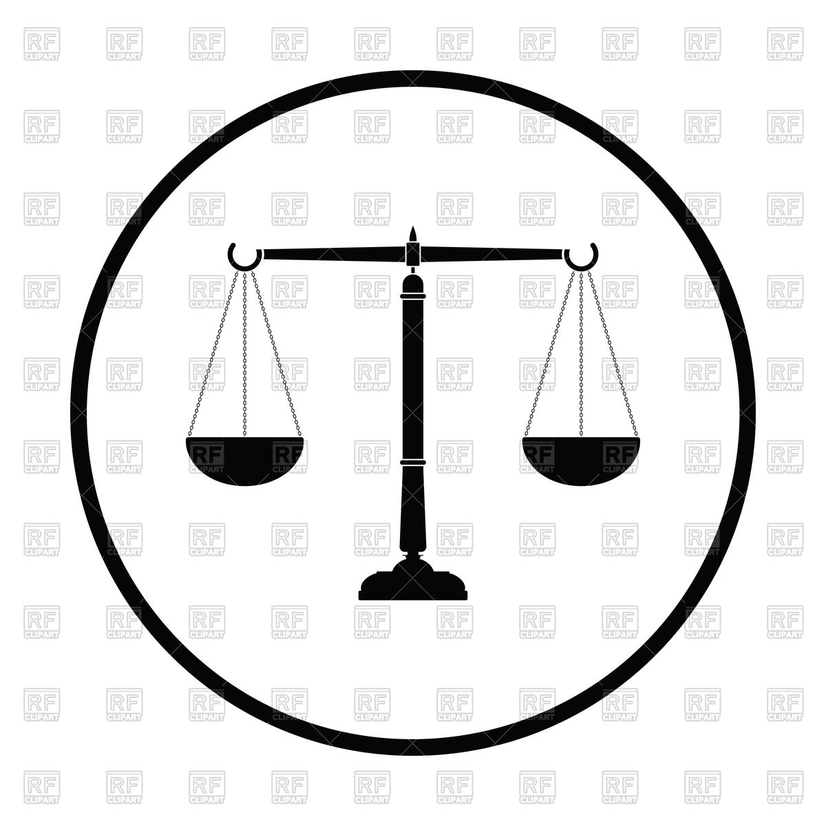 1200x1200 Thin Circle Design Of Justice Scale Icon Vector Image Of Icons