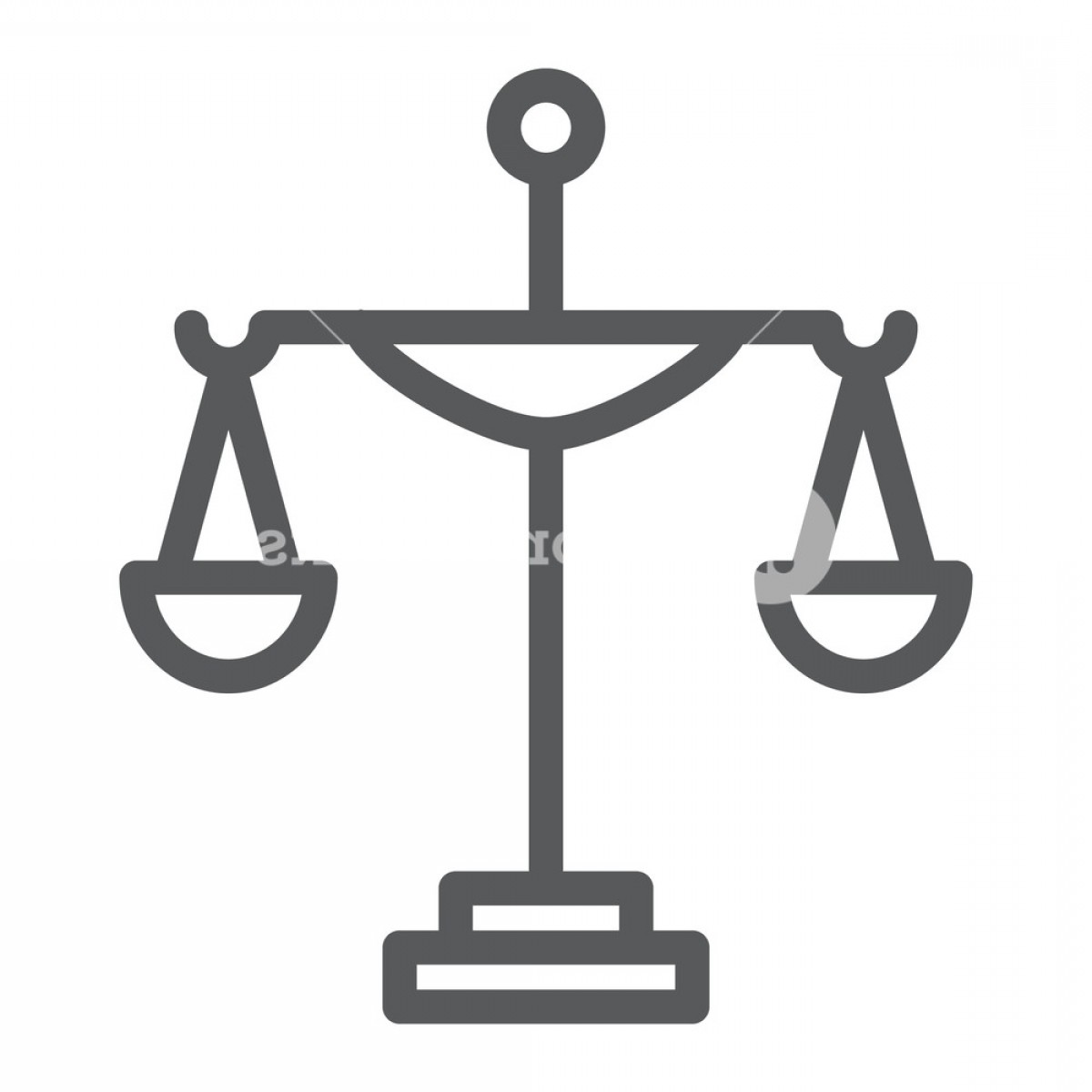 1200x1200 Justice Line Icon Court And Law Scale Sign Vector Graphics