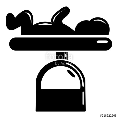 500x500 Scale Baby Icon Simple Illustration Of Scale Baby Vector Icon