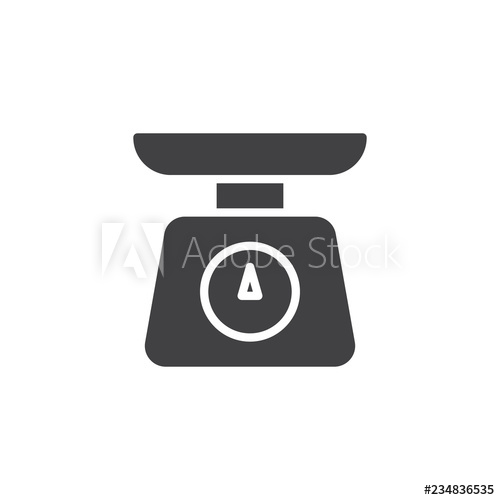 500x500 Food Scale Vector Icon Filled Flat Sign For Mobile Concept