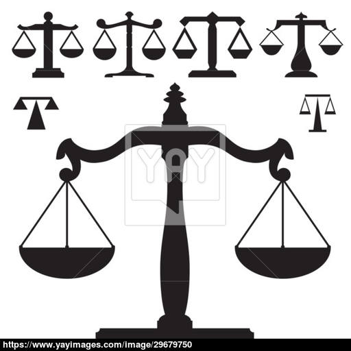 512x512 Scales Of Justice Vector Silhouettes Vector