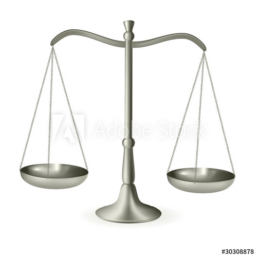 500x500 Silver Scales Of Justice Vector Illustration