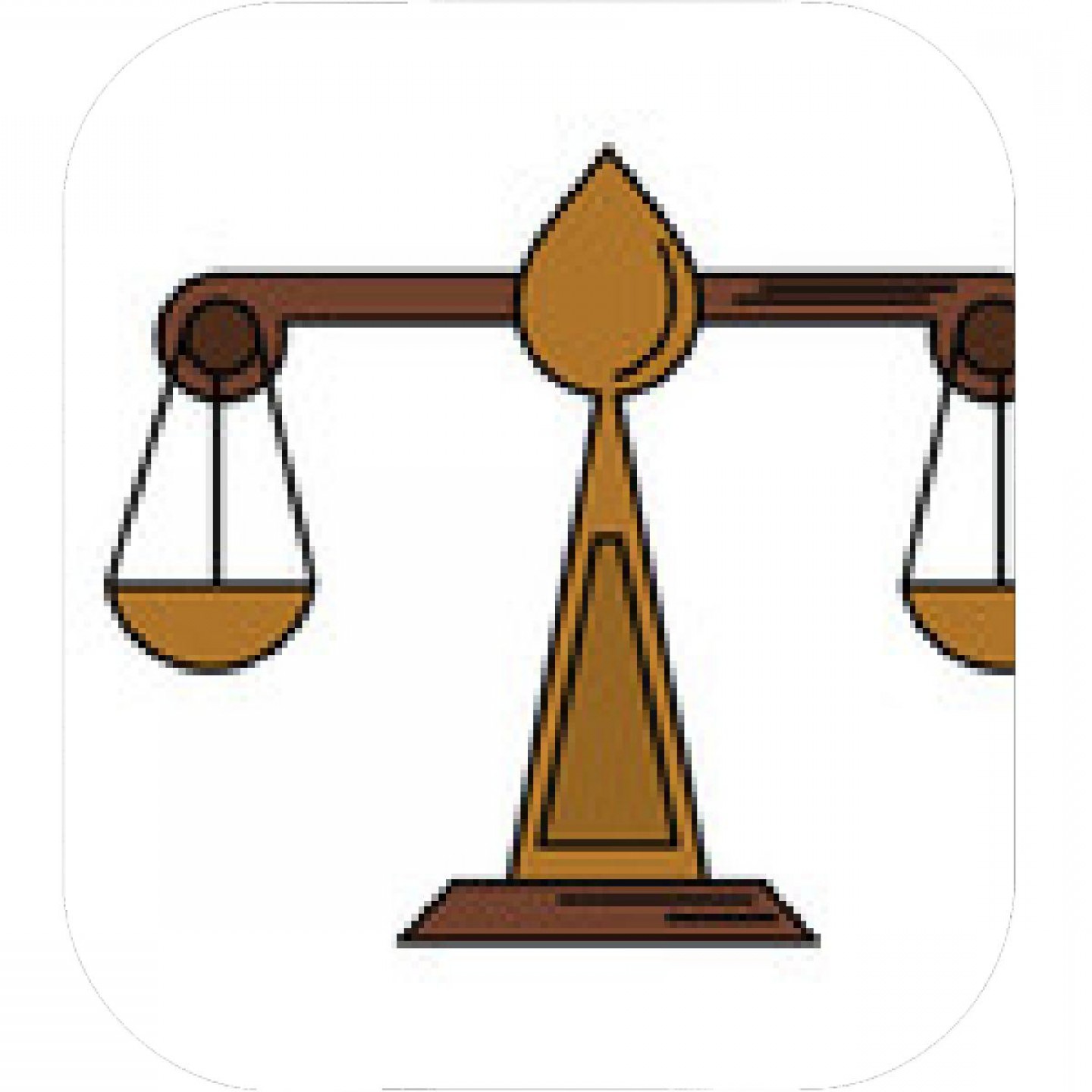 1440x1440 Weight Scale Justice Icon Vector Illustration Design Studiogrfx