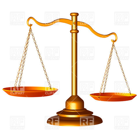 480x480 Golden Scales Of Justice Vector Image Of Objects Robertosch