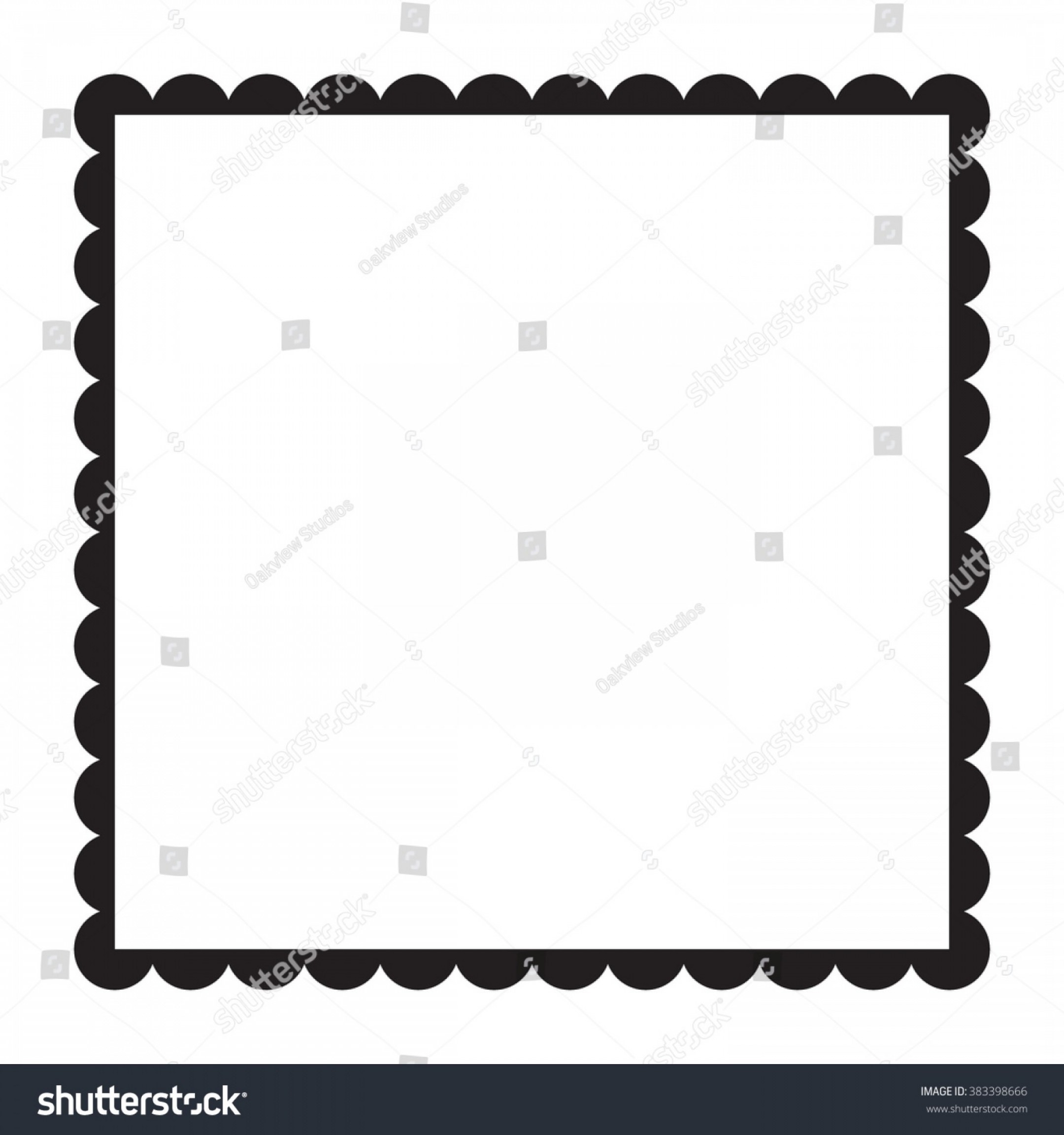 2160x2304 Scalloped Edged Frame Border Vector Illustration Soidergi