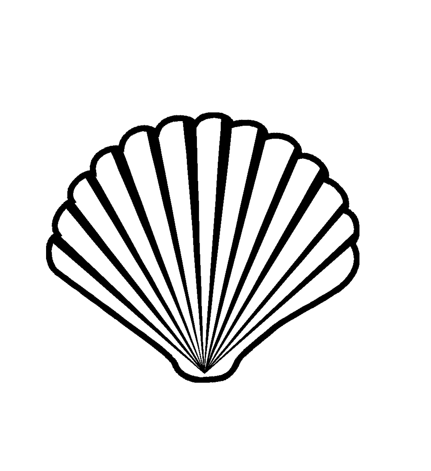 1375x1500 Scallop Shell Clip Art