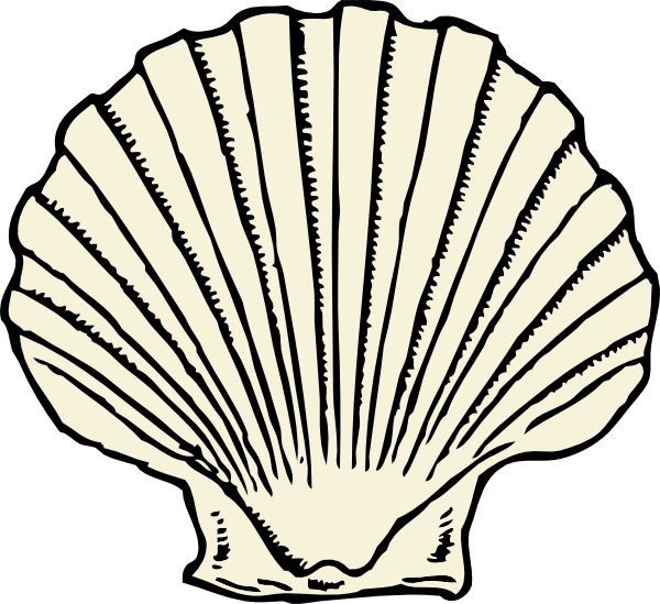 600x549 Scallop Shell Clip Art Free Vector In Open Office Drawing