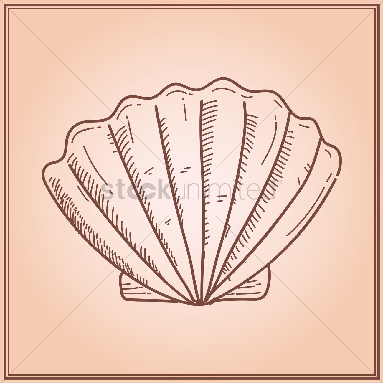 1300x1300 Scallop Shell Vector Image