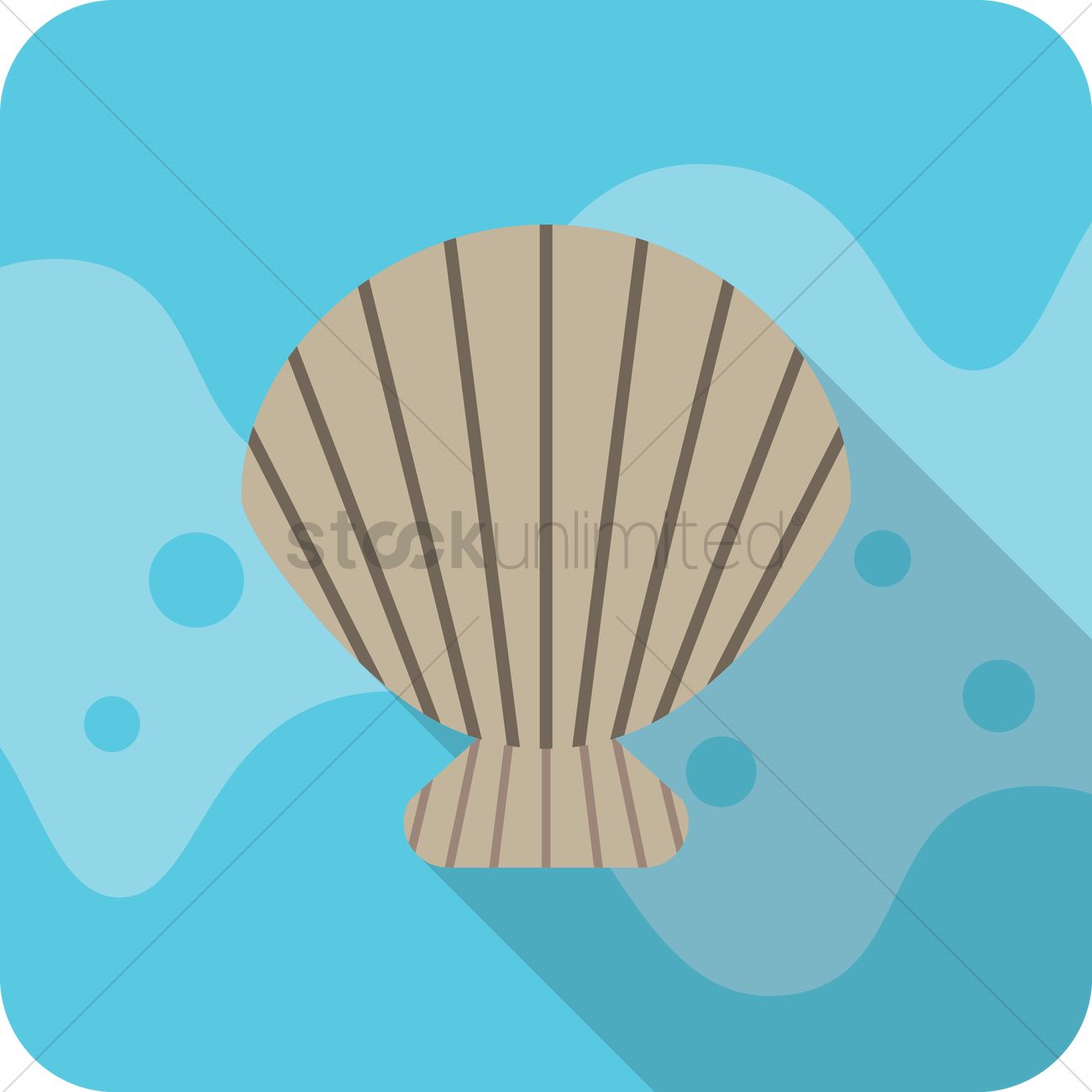 1300x1300 Scallops Shell Vector Image