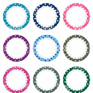 300x300 Photostock Vector Set Of Round Scalloped Frames Hoodamathrun