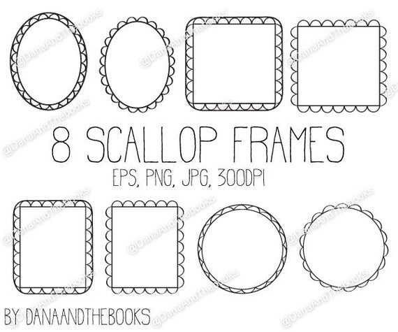 Scalloped Frame Vector at Vectorified.com | Collection of Scalloped ...