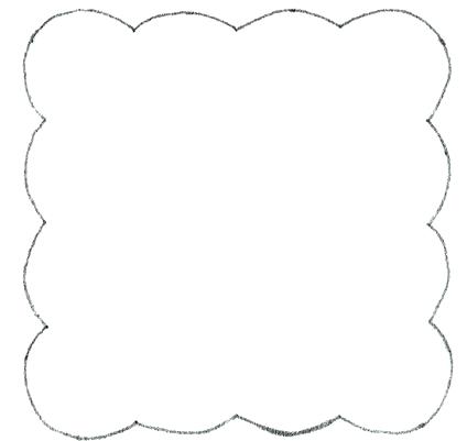 424x401 Scalloped Picture Frame Vector X Black Azjezz