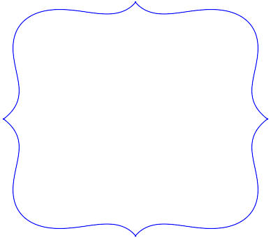 388x340 Scalloped Square Frame Clipart
