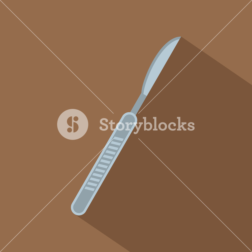 1000x1000 Medical Scalpel Icon Flat Illustration Of Medical Scalpel Vector