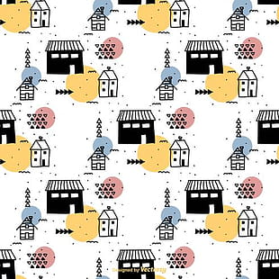 310x310 Doodle Scandinavian Vector Pattern Free Graphics