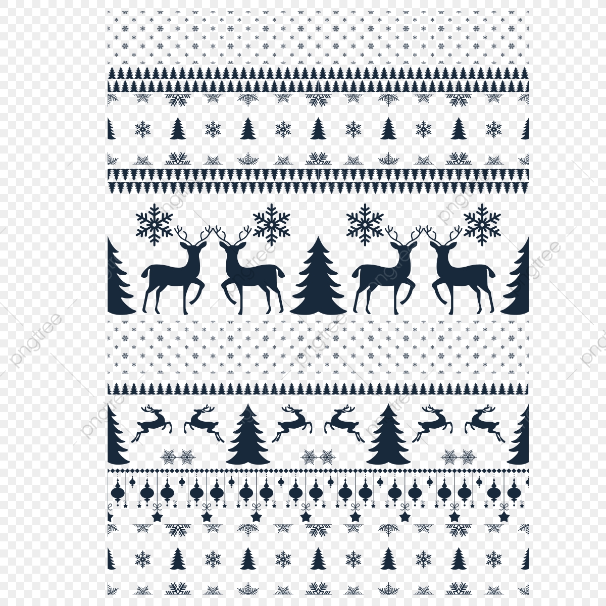 1200x1200 Knitted Elements And Borders For Christmas New Year Or Winter