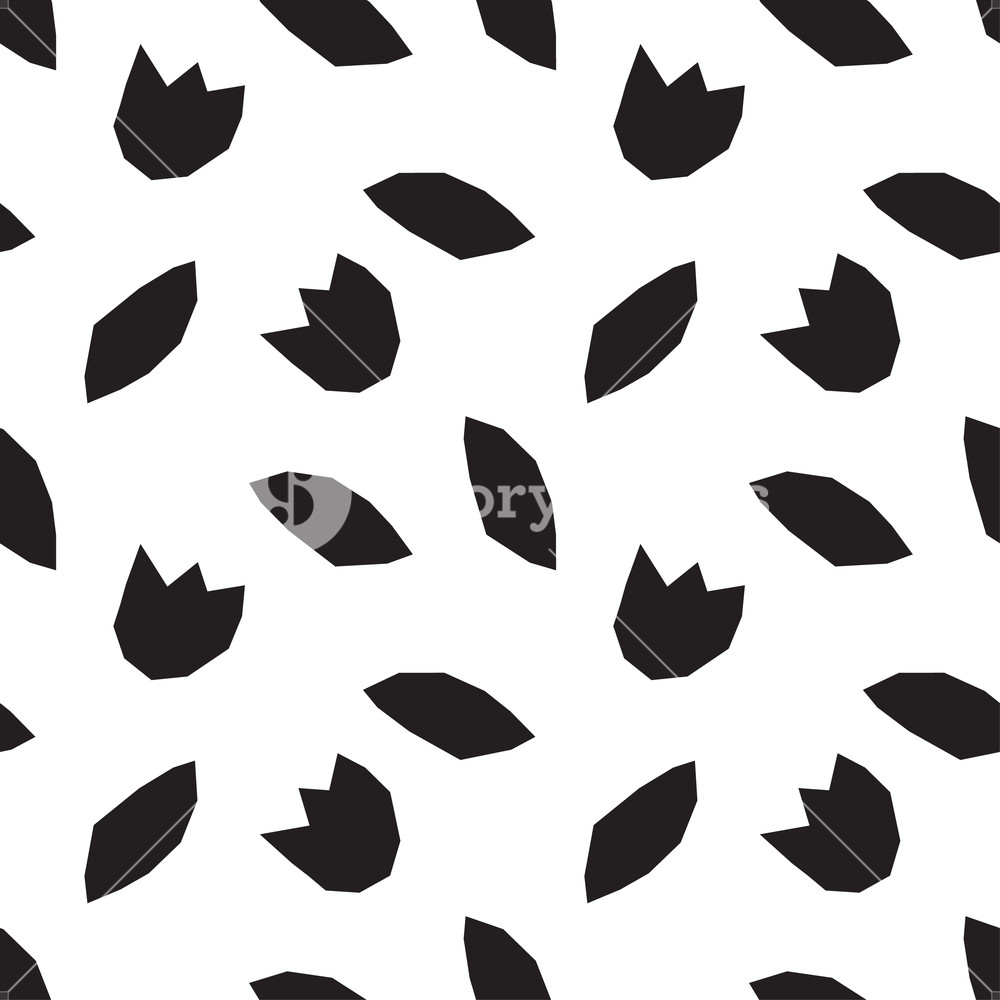 1000x1000 Modern Geometric Flower Pattern Vector Scandinavian Pattern