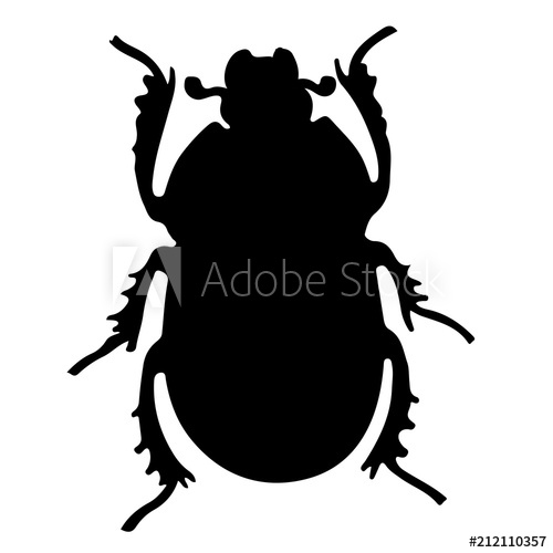 500x500 Scarab Beetle Silhouette Insects Simbol For Tattoo