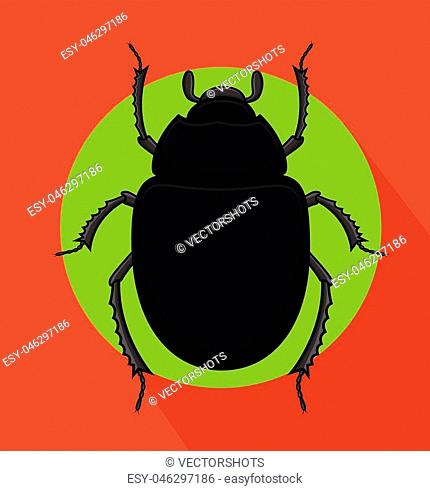 430x491 Creepy Scarab Beetle Vector Illustration Stock Photos And Images