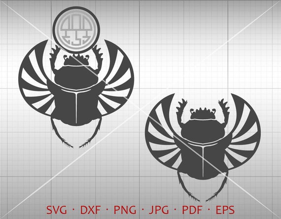 570x445 Scarab Egypt Monogram Frame Scarabaei Clipart Vector Etsy