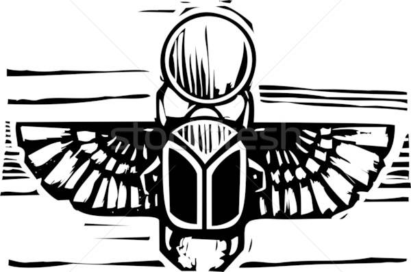 600x397 Egyptian Winged Scarab Vector Illustration Jeffrey Thompson