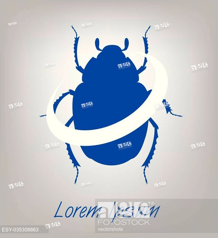 700x765 Scarab Insect Logo Vector Illustration, Stock Vector, Vector