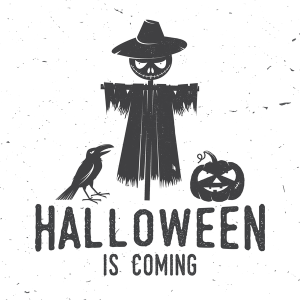 600x600 Halloween Background With Scarecrow Vector Free Download
