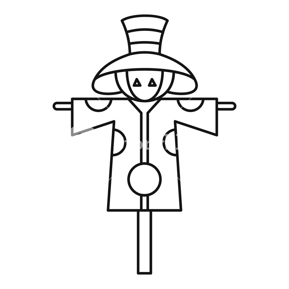 1000x1000 Scarecrow Icon Outline Illustration Of Scarecrow Vector Icon