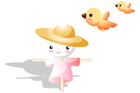 450x299 Scarecrow Vector Illustration Royalty Free Vector Graphics