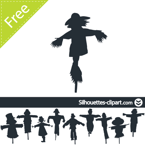 500x500 Scarecrow Vector Silhouette On Pantone Canvas Gallery