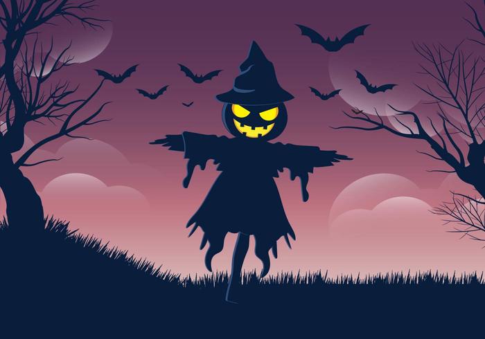 700x490 Halloweeen Scarecrow Vector