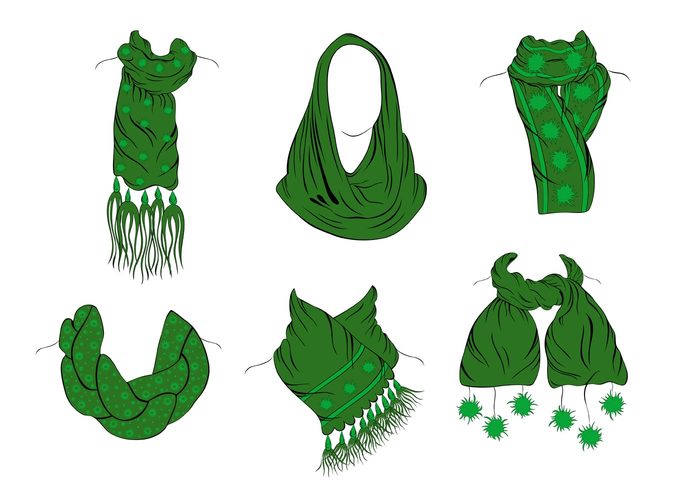 700x490 Free Vector Beautiful Green Neck Scarf Vectors