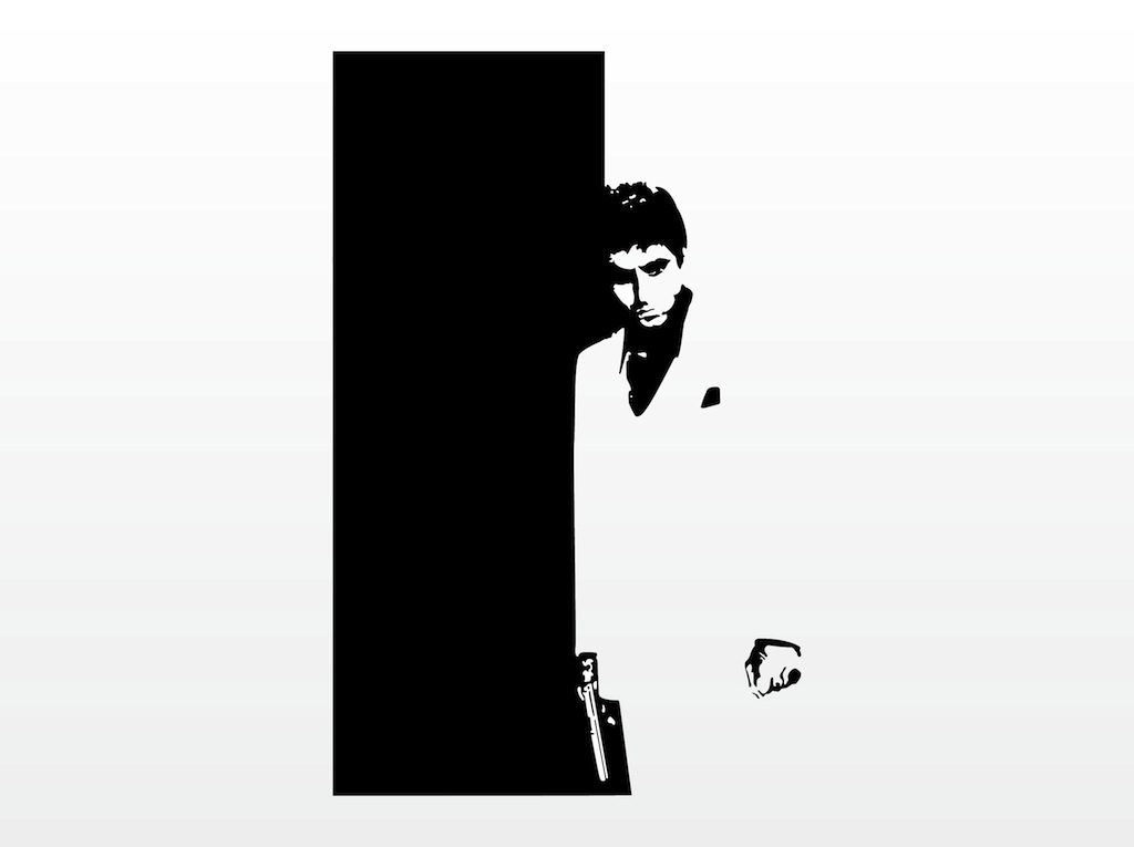 1024x765 Scarface Poster Vector Art Graphics