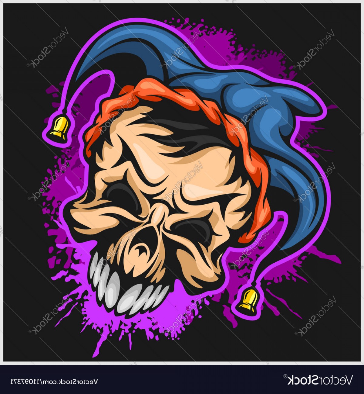 Evil Scary Clown Halloween Monster Joker Vector Cqrecords 1200x1296 Evil Scary Clown Halloween Monster Joker Vector Cqrecords