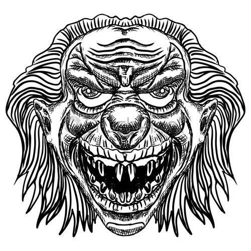 Scary Clown Vector at Vectorified.com | Collection of Scary Clown ...