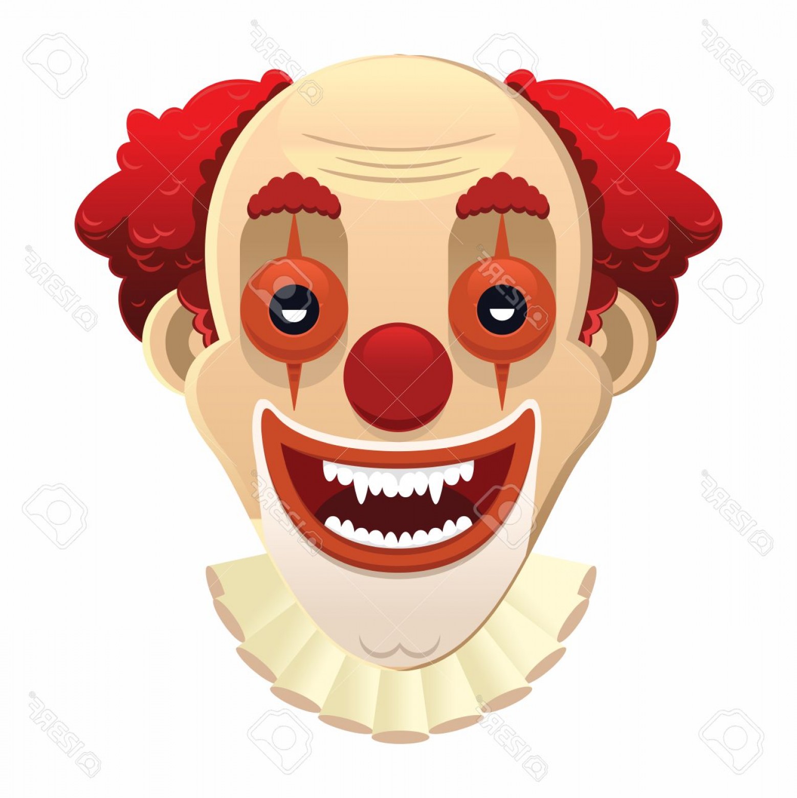 Photostock Vector Vector Scary Clown Face Illustration Isolated 1558x1560 Photostock Vector Vector Scary Clown Face Illustration Isolated