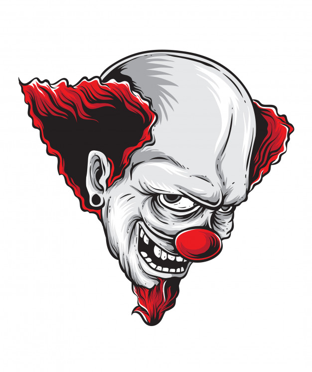 Scary Clown Head Vector Premium Download 626x745 Scary Clown Head Vector Premium Download