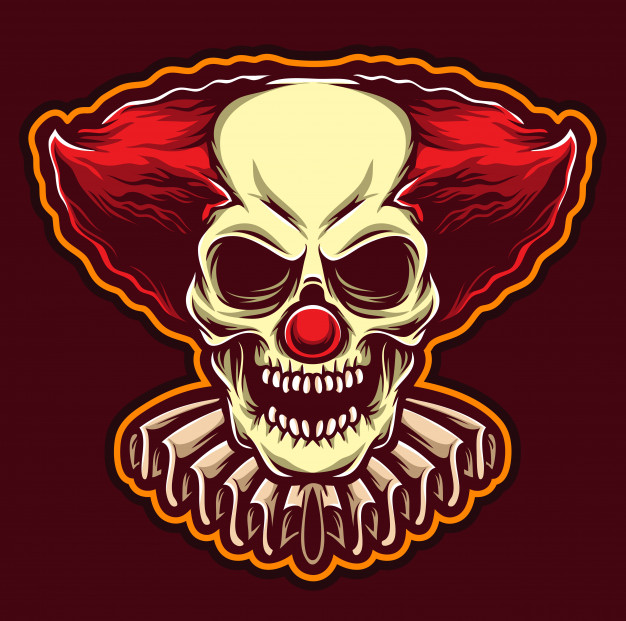 Scary Clown Logo Vector Premium Download 626x621 Scary Clown Logo Vector Premium Download