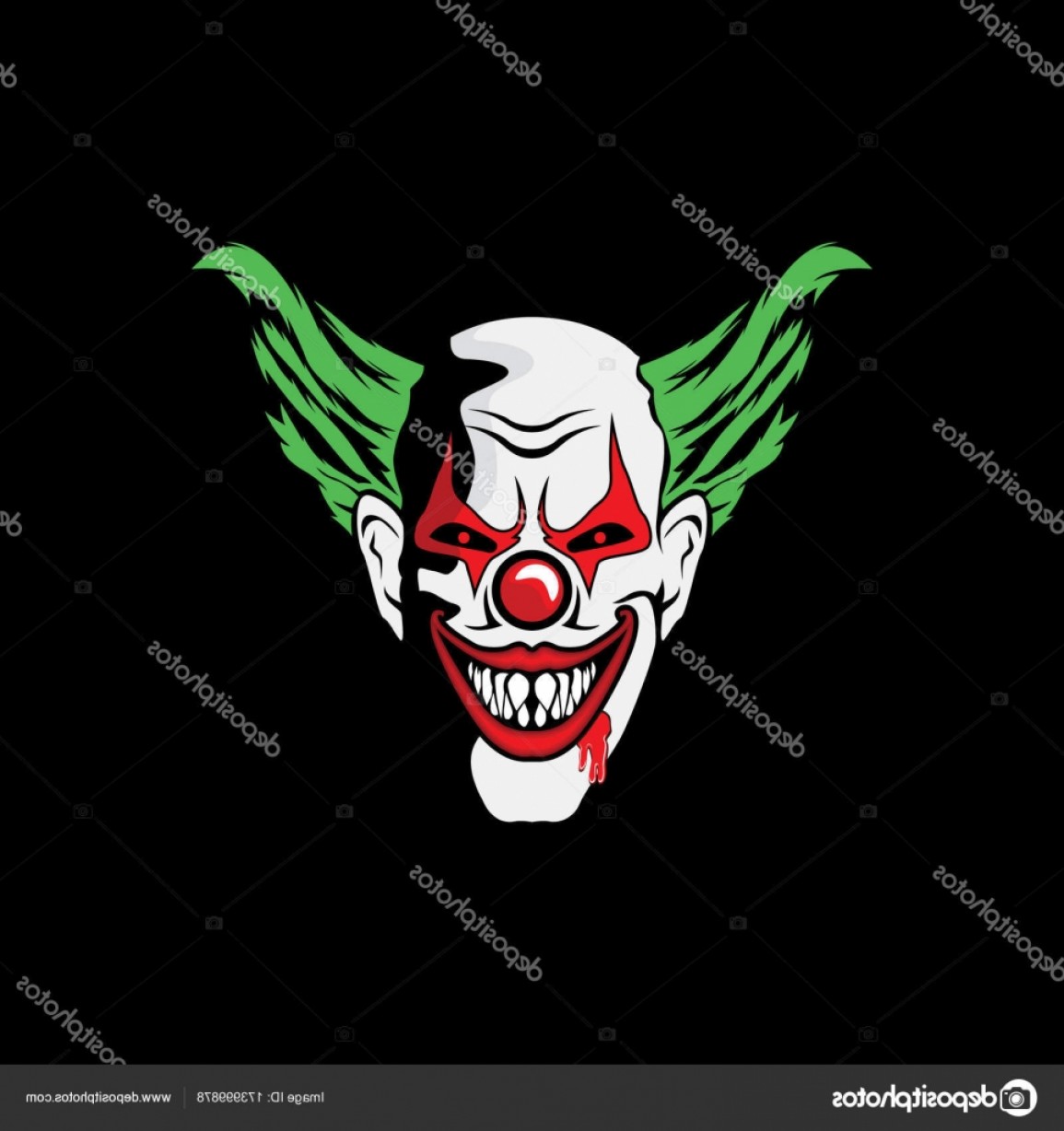 Stock Illustration Scary Clown Head Vector Illustration Soidergi 1155x1228 Stock Illustration Scary Clown Head Vector Illustration Soidergi