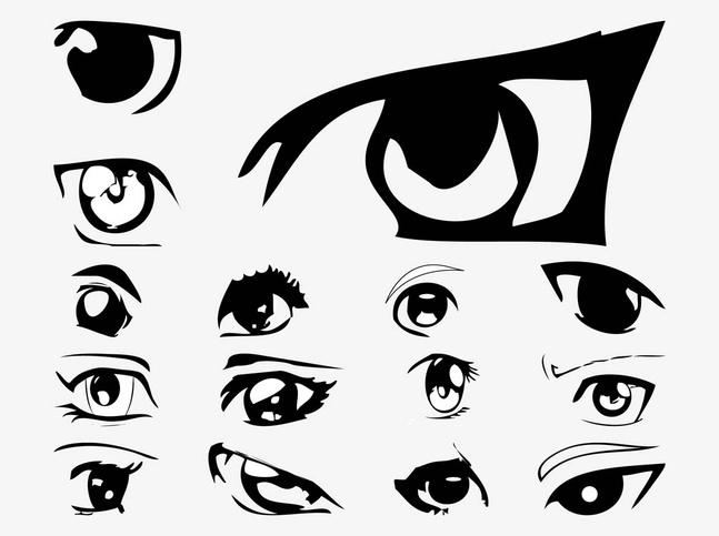 647x483 Anime Eyes Vector Free Vector Download In Format