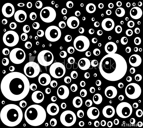 500x448 Halloween Spooky Scary Eyes Vector Design Isolated On Black