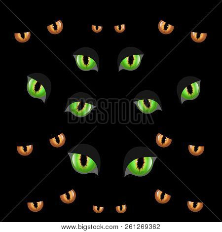 450x470 Spooky Eyes Vector Illustration Of Animal Eyes Isolated